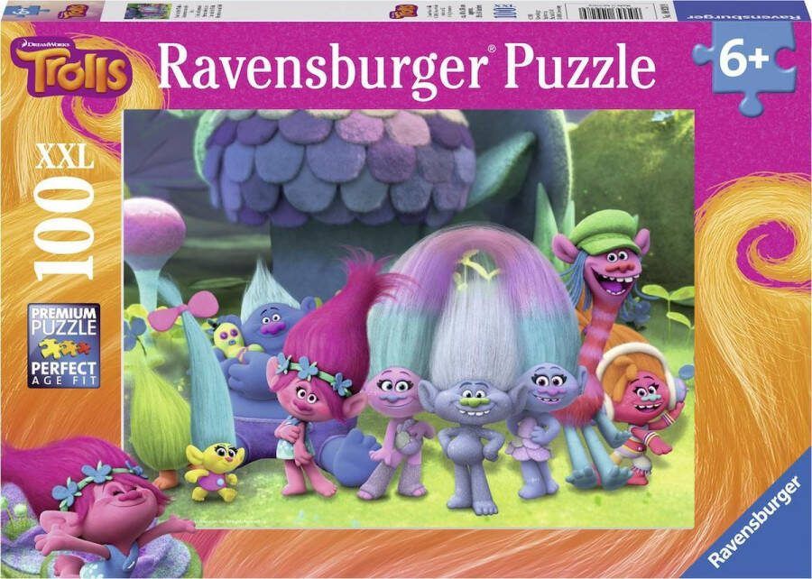 Ravensburger puzzel Trolls. Pret met de trollen Legpuzzel 100 stukjes