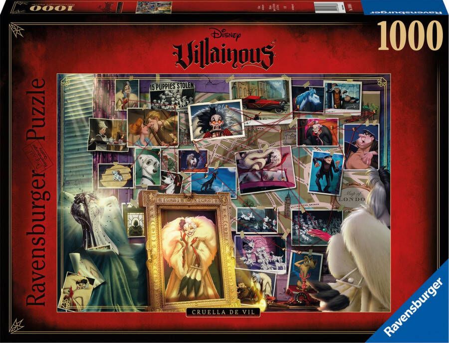 Ravensburger puzzel Disney Villainous Cruella de Vil Legpuzzel 1000 stukjes