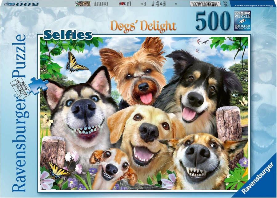 Ravensburger puzzel Vrolijke honden legpuzzel 500 stukjes