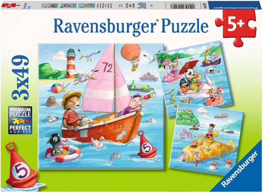 Ravensburger puzzel Watervoertuigen Legpuzzel 3x49 stukjes