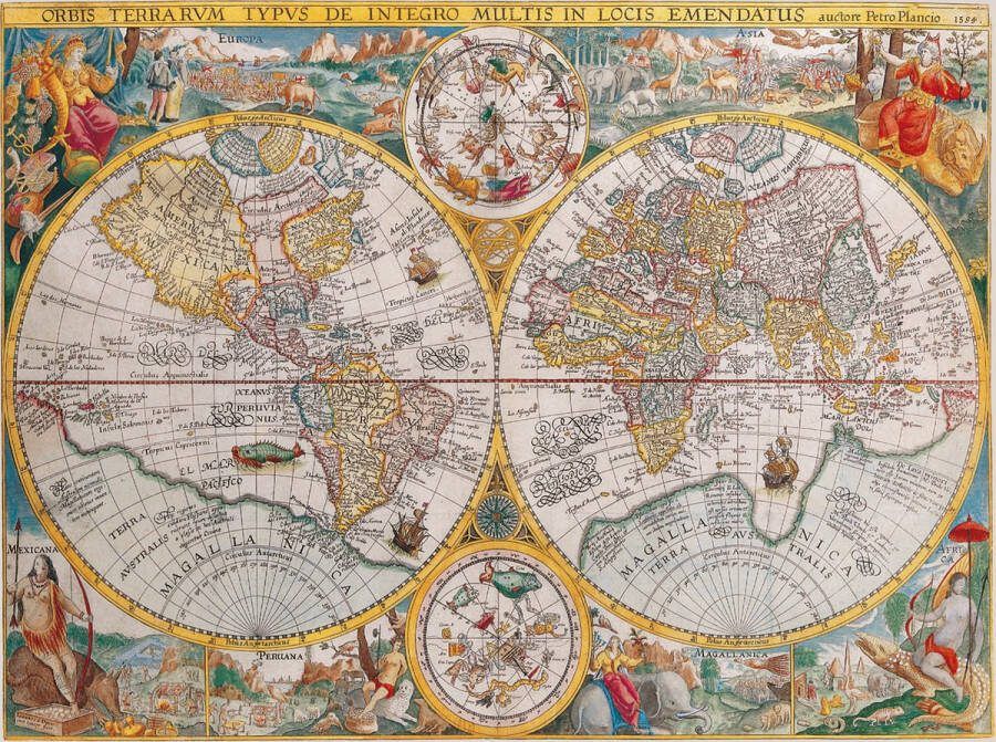 Ravensburger puzzel Wereldkaart 1594 Legpuzzel 1500 stukjes