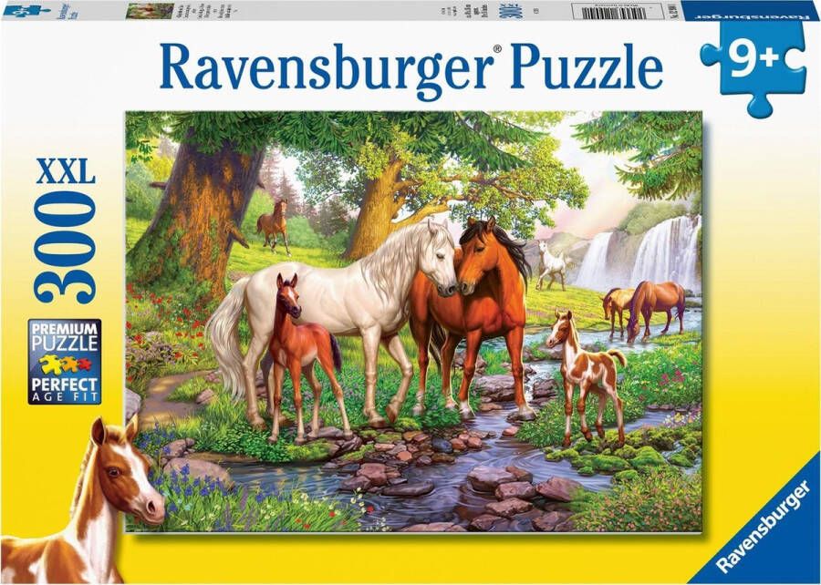 Ravensburger puzzel Wilde Paarden Bij De Rivier Legpuzzel 300XXL stukjes