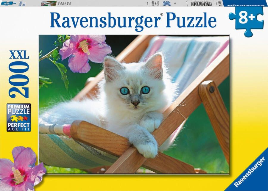 Ravensburger puzzel Wit Katje Legpuzzel 200XXL stukjes
