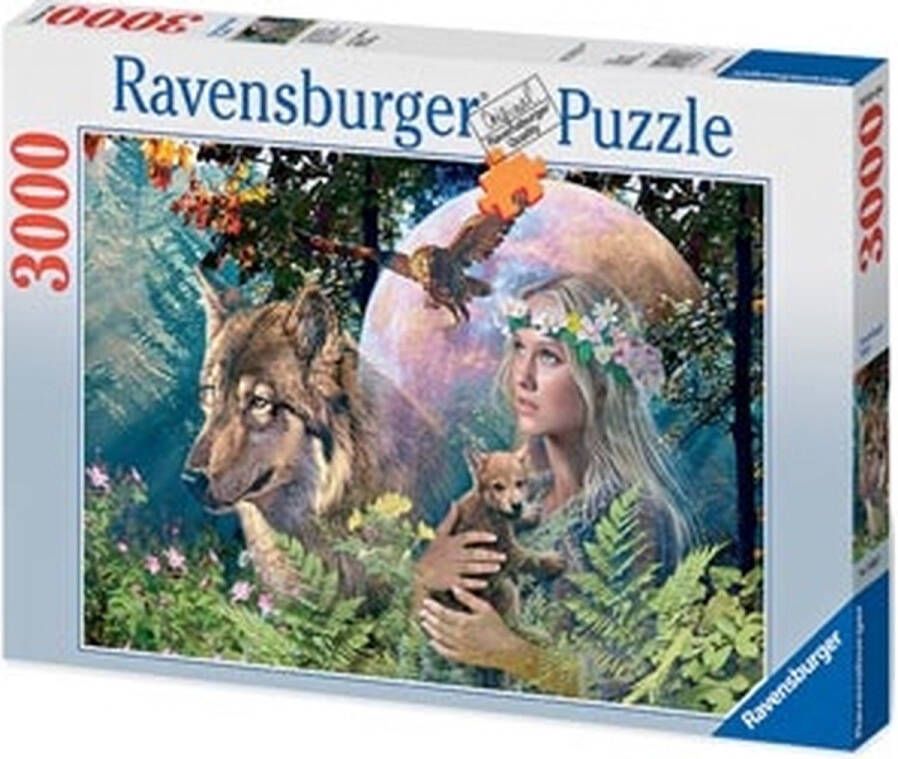 Ravensburger puzzel Wolven in de maneschijn Legpuzzel 3000 stukjes