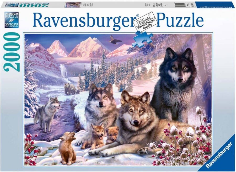 Ravensburger puzzel Wolven in de sneeuw Legpuzzel 2000 stukjes