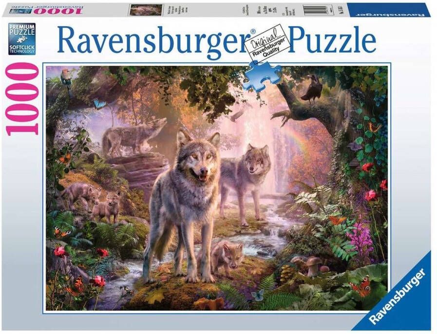 Ravensburger puzzel Wolvenfamilie in de zomer Legpuzzel 1000 stukjes