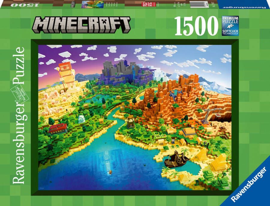 Ravensburger puzzel World of Minecraft Legpuzzel 1500 stukjes