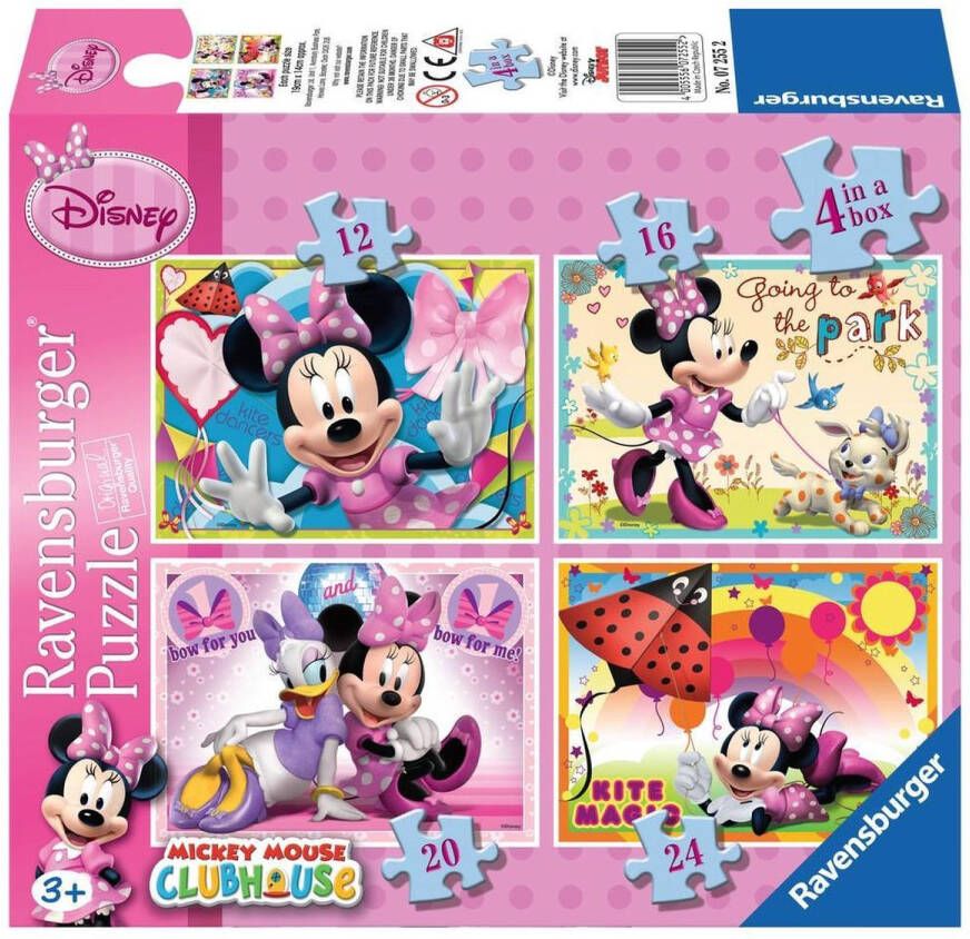 Ravensburger puzzels Disney Minnie Mouse -12+16+20+24 stukjes kinderpuzzel