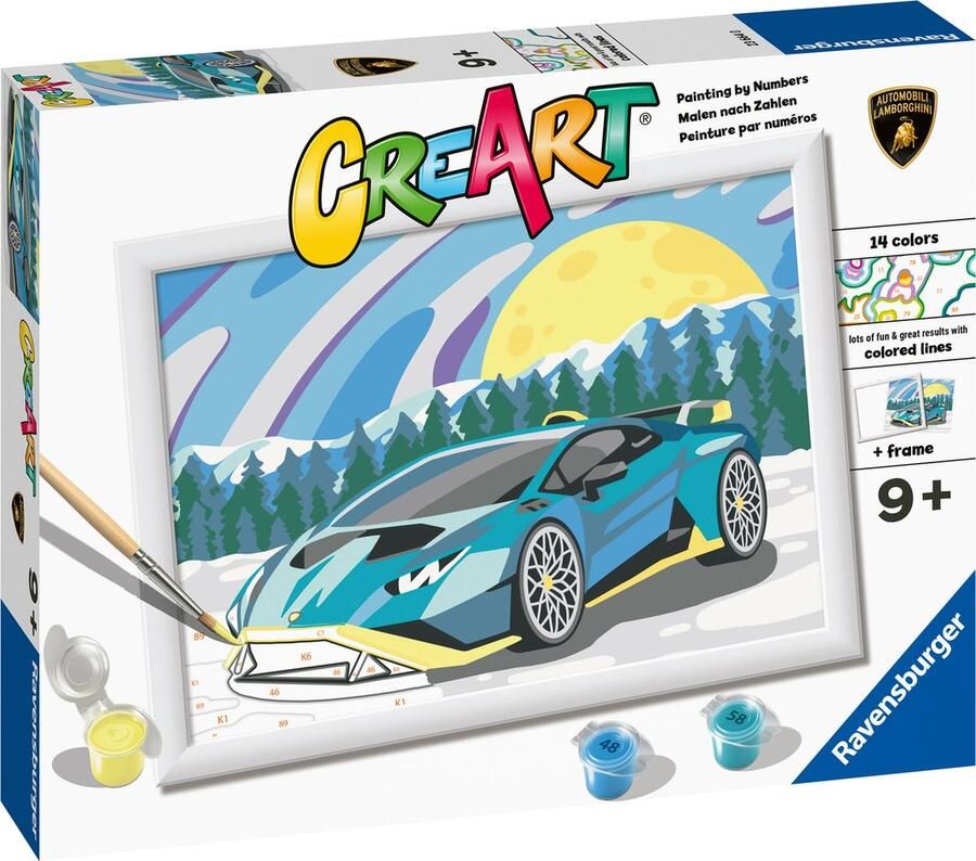 Ravensburger CreArt Blue Lamborghini Schilderen op nummer voor kinderen