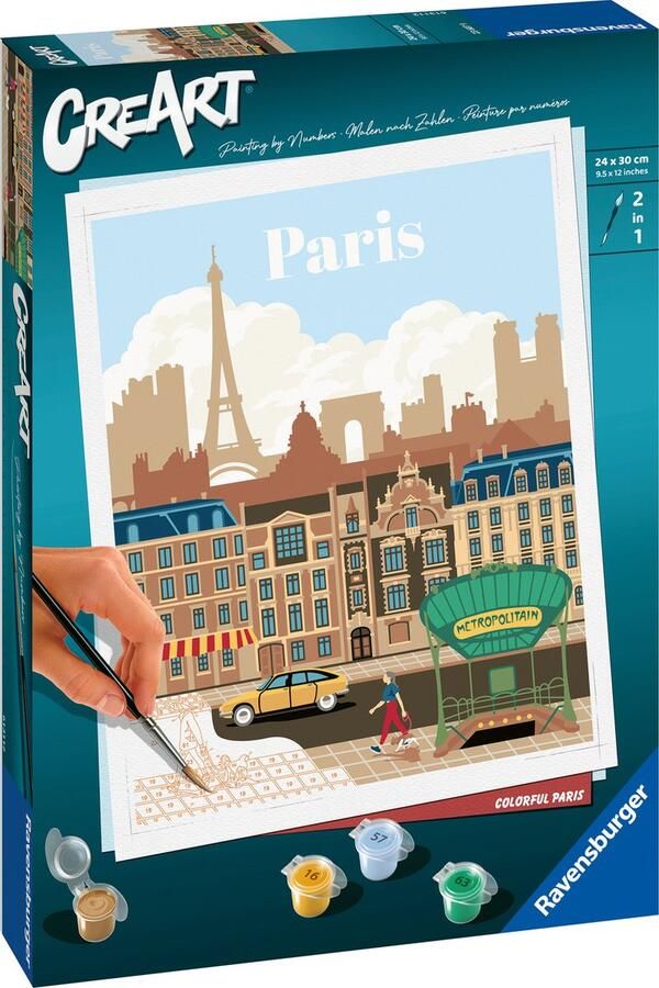 Ravensburger CreArt Colorful Paris Schilderen op nummer voor volwassenen