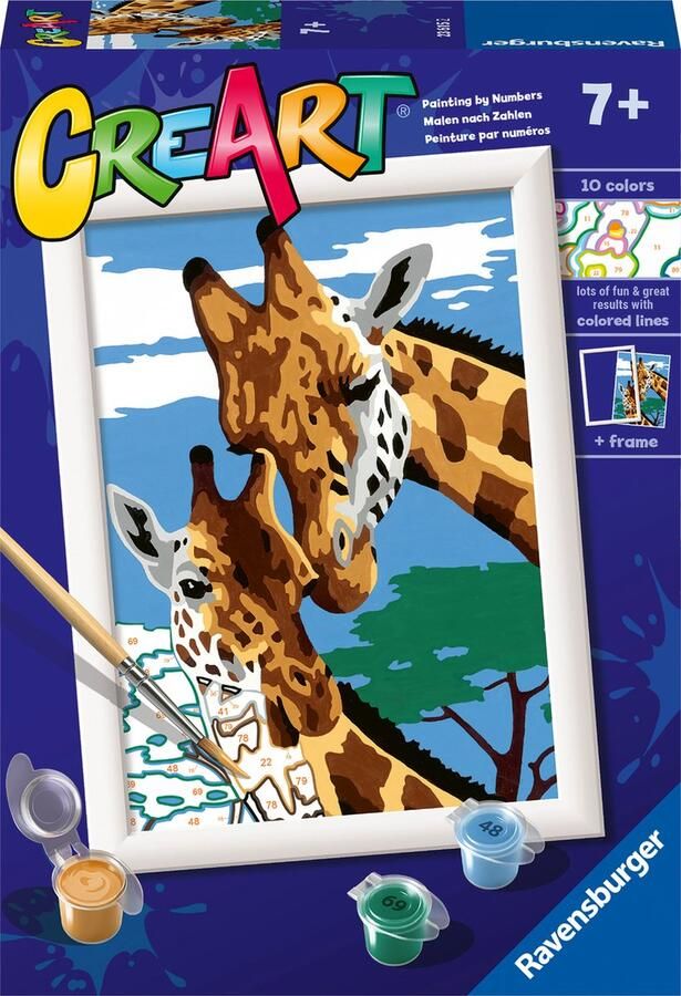 Ravensburger CreArt Cute Giraffes Schilderen op nummer voor kinderen