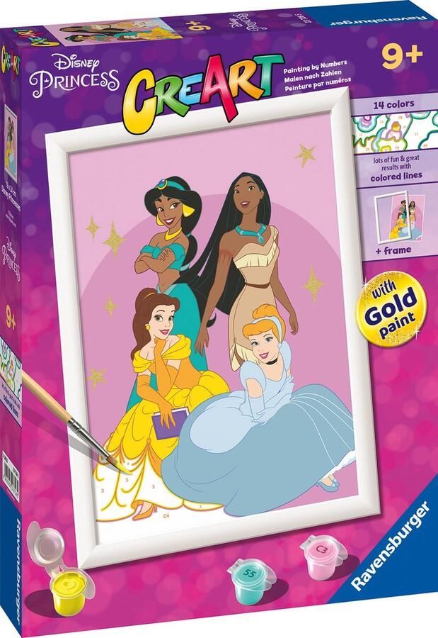 Ravensburger CreArt Disney Princesses Schilderen op nummer voor kinderen