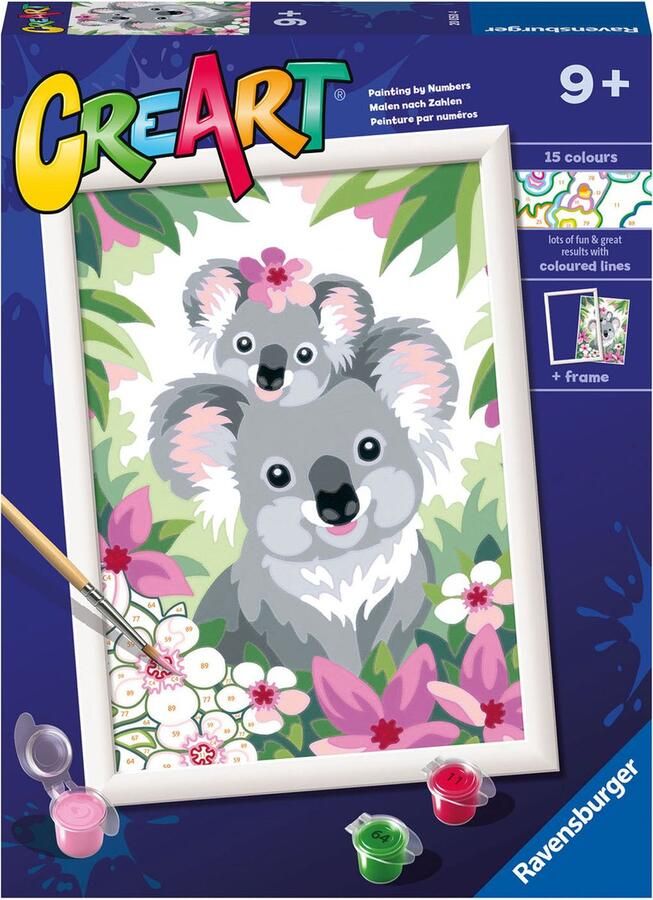 Ravensburger CreArt Koala Cuties Schilderen op nummer voor kinderen