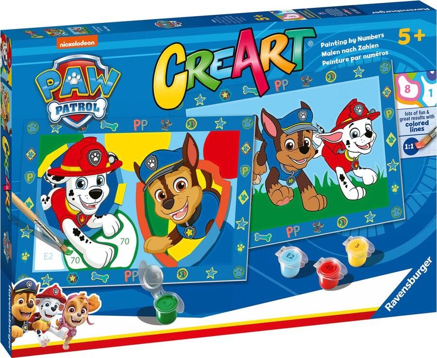 Ravensburger CreArt Paw Patrol Schilderen op nummer voor kinderen
