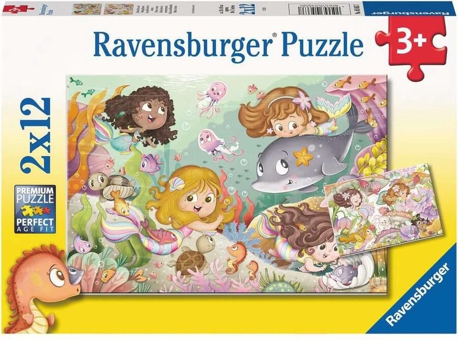 Ravensburger puzzel Kleine feeën en zeemeerminnen Legpuzzel 2x12 stukjes