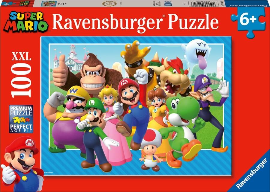Ravensburger puzzel Let's-a-go ! Super Mario Legpuzzel 100 XXL stukjes