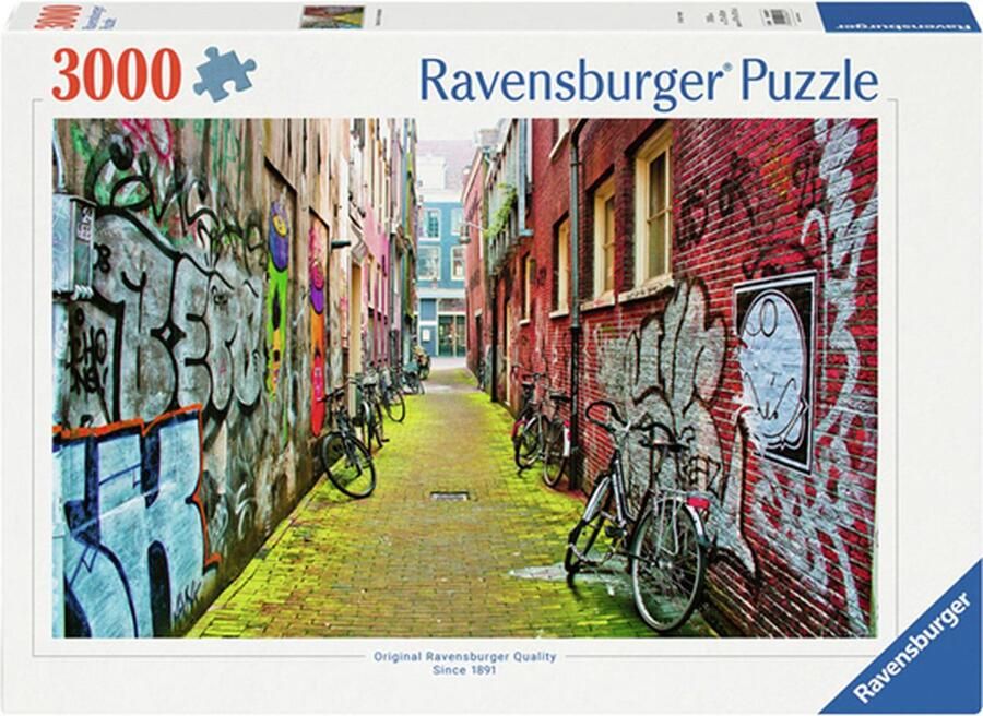 Ravensburger puzzel Street in Amsterdam Legpuzzel 3000 stukjes
