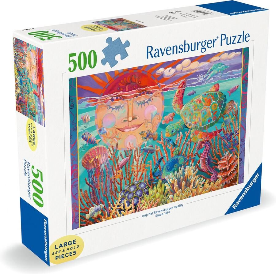 Ravensburger puzzel Sun and Sea Legpuzzel 500 Large Format stukjes