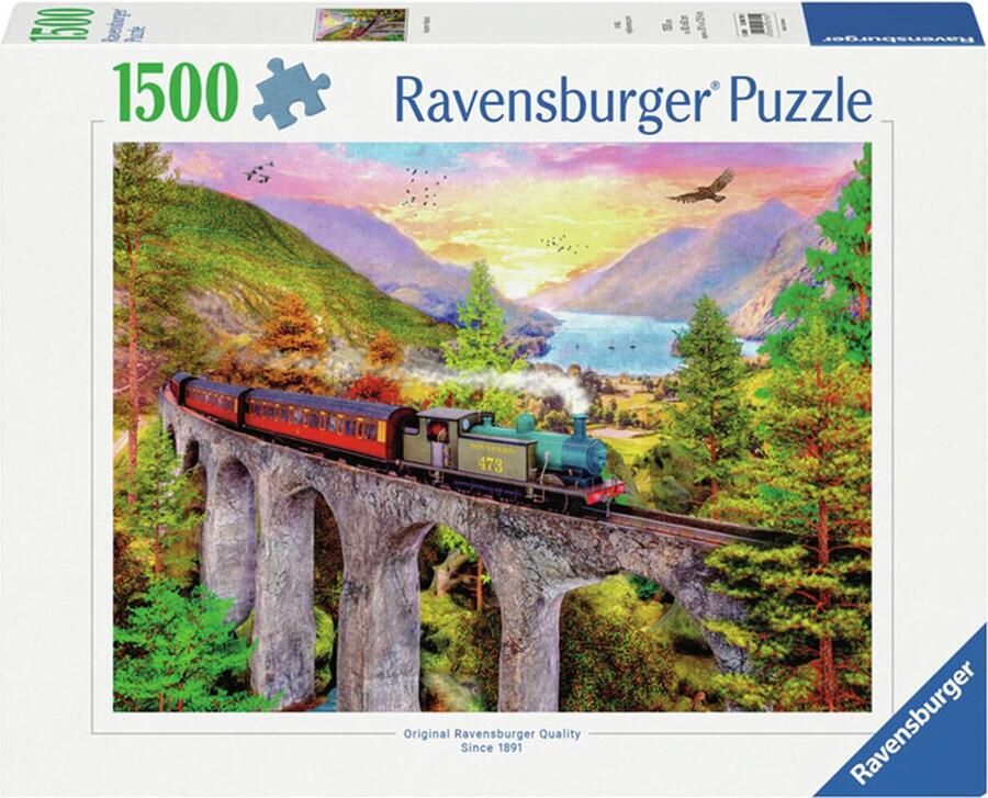 Ravensburger puzzel Trein in de herfst Legpuzzel 1500 stukjes