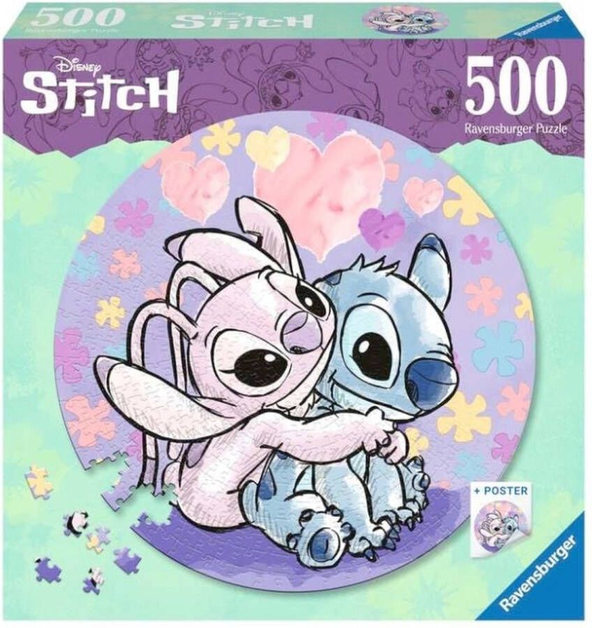 Ravensburger Round puzzle Disney Stitch Legpuzzel 500 stukjes