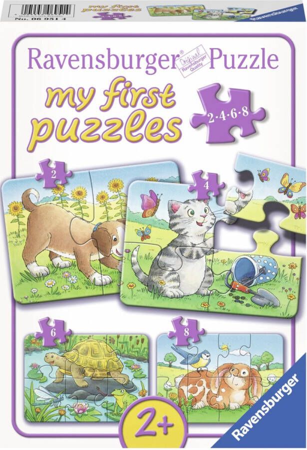 Ravensburger Schattige huisdieren- My First puzzels -2+4+6+8 stukjes kinderpuzzel
