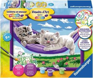 Ravensburger Schilderen op nummer Kittens in de Hangmat Hobbypakket