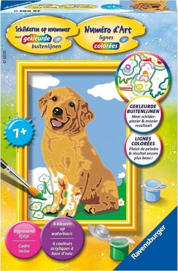 Ravensburger Schilderen op nummer Lieve puppy Hobbypakket