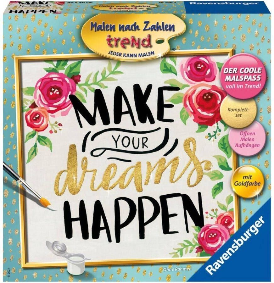 Ravensburger Schilderen op nummer Make your dreams happen Hobbypakket