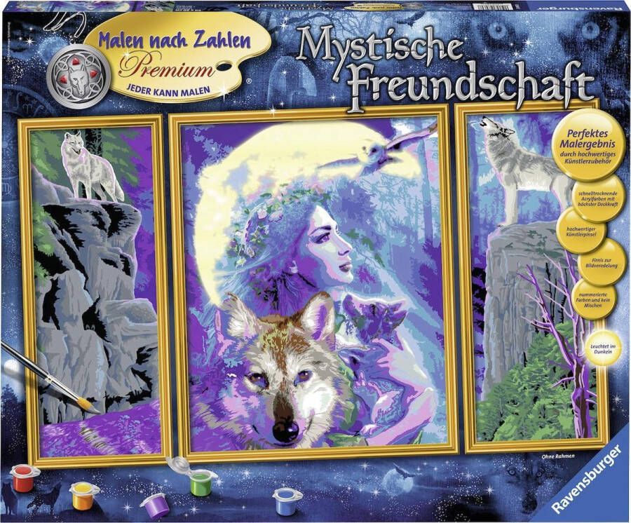 Ravensburger Schilderen op nummer Mystieke vriendschap (lichtgevend) Hobbypakket