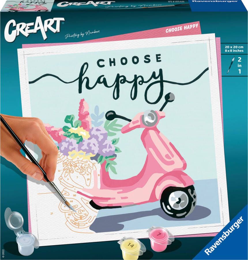 Ravensburger Schilderen op nummer Ravensburger CreArt Choose happy Schilderen op nummer voor volwassenen Hobbypakket