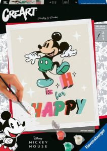 Ravensburger Schilderen op nummer Ravensburger CreArt Disney Mickey Mouse H is for Happy Schilderen op nummer voor volwassenen Hobbypakket