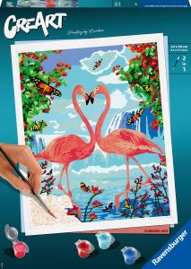 Ravensburger Schilderen op nummer Ravensburger CreArt Flamingo Love Schilderen op nummer voor volwassenen Hobbypakket