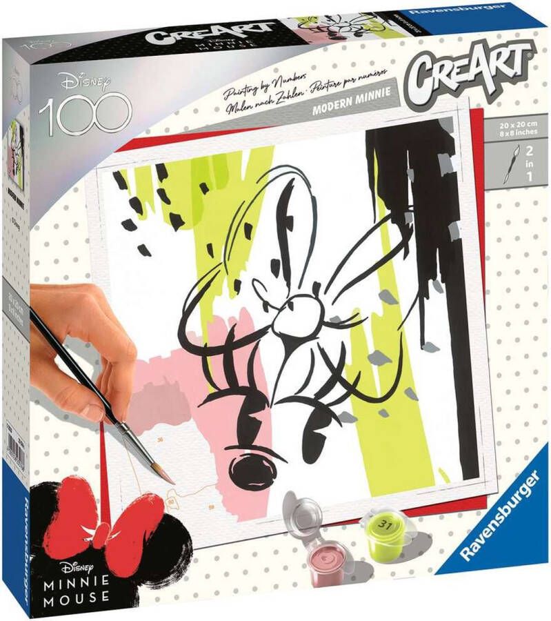 Ravensburger Schilderen op nummer Ravensburger CreArt D100 Jubilee Edition Minnie Mouse 3 Hobbypakket