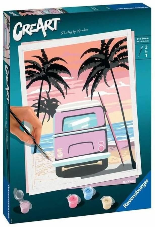 Ravensburger Schilderen op nummer Ravensburger CreArt Beach Life Schilderen op nummer voor volwassenen Hobbypakket