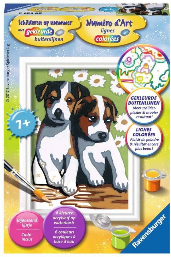 Ravensburger Schilderen op nummer Schattige puppies Hobbypakket