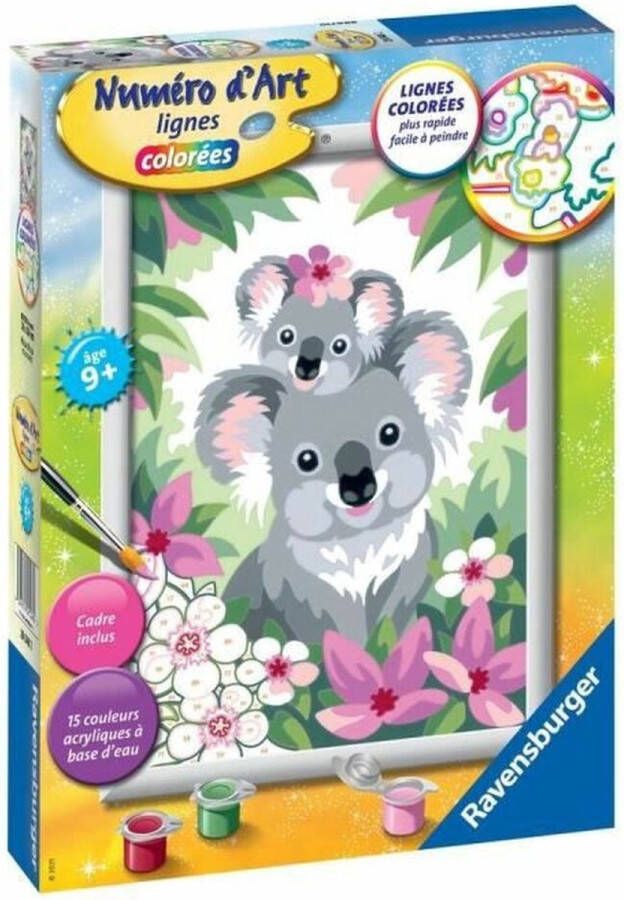 Ravensburger Tekeningen om te schilderen Mama Koala and Her Baby