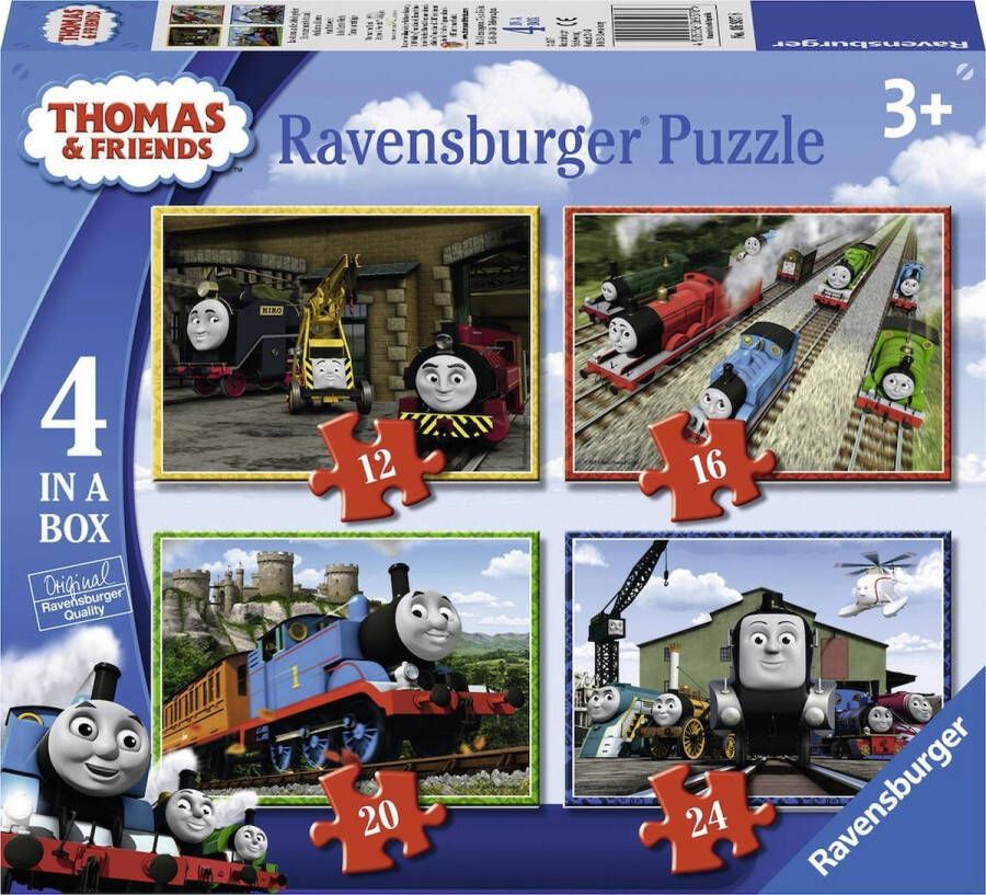 Ravensburger Thomas & Friends 4in1box puzzel 12+16+20+24 stukjes kinderpuzzel