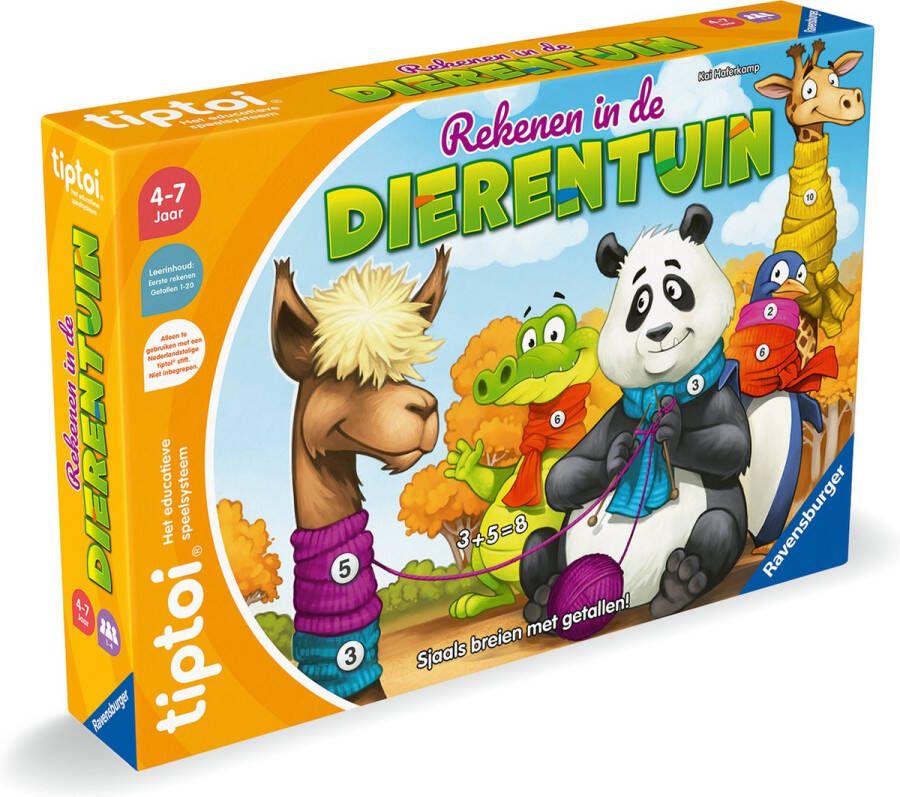 Ravensburger tiptoi Rekenen in de dierentuin Boek Interactief Leersysteem