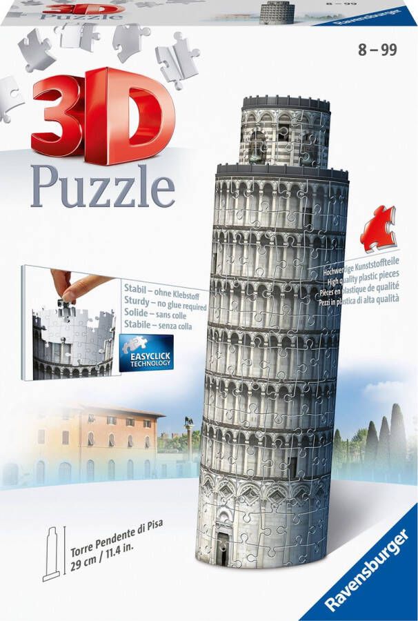 Ravensburger puzzel 216 stukjes gebouwen midi toren van pisa 3D