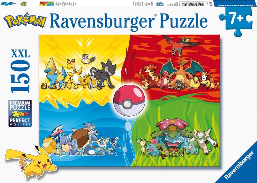 Ravensburger Verschillende PokÃ©mons puzzel legpuzzel 150 stukjes