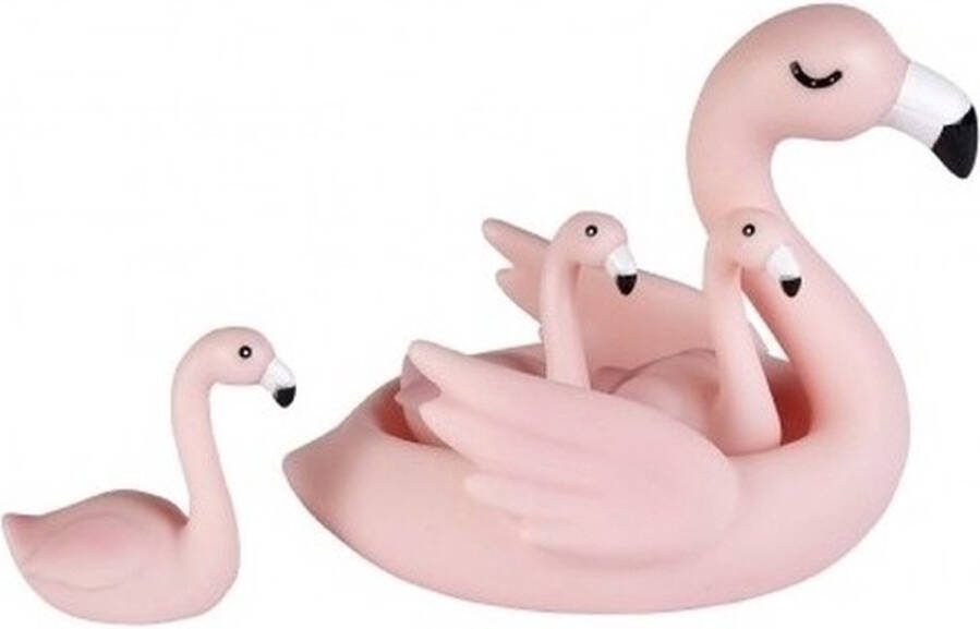 Ravensden Badspeelset flamingos 4 delig Badspeelgoed Flamingo Speelgoed voor kinderen en baby's roze