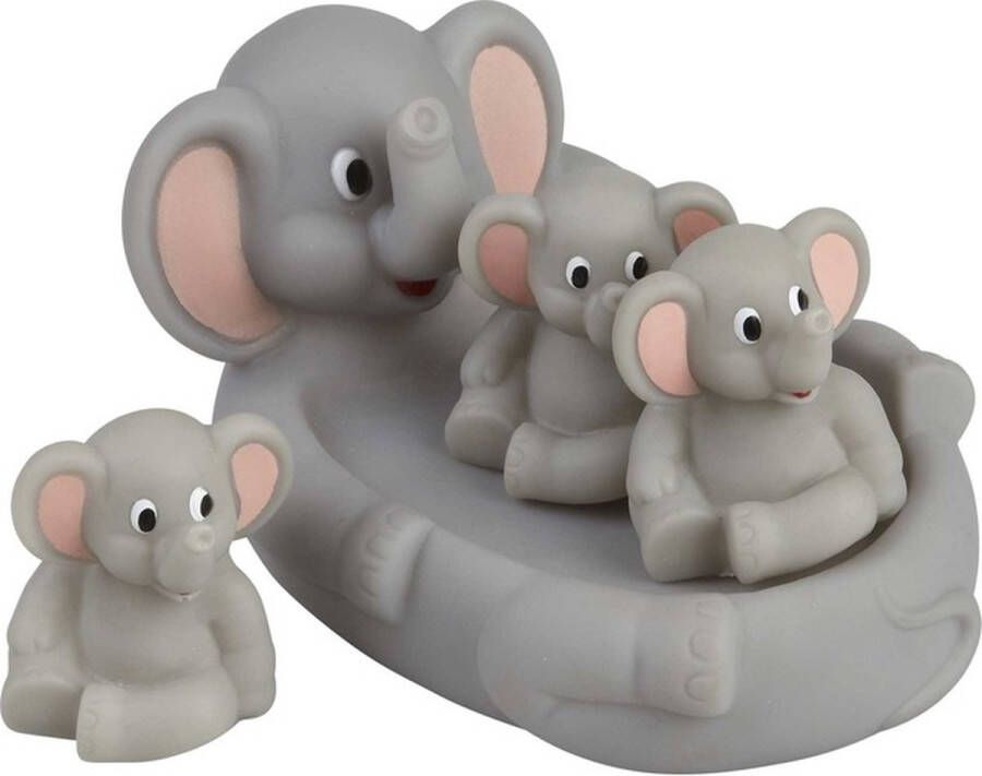 Ravensden Badspeelset olifanten 4 delig Badspeelgoed Olifant Speelgoed voor kinderen en baby's