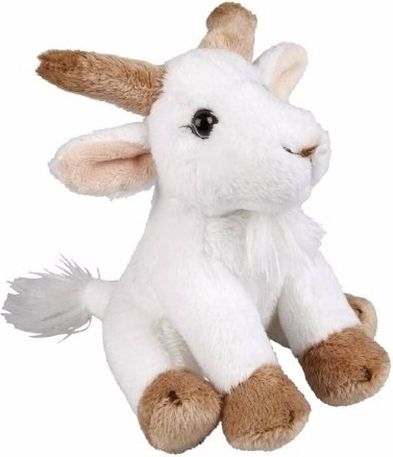 Ravensden Geitje pluche knuffeldier boerderij wit 15 cm
