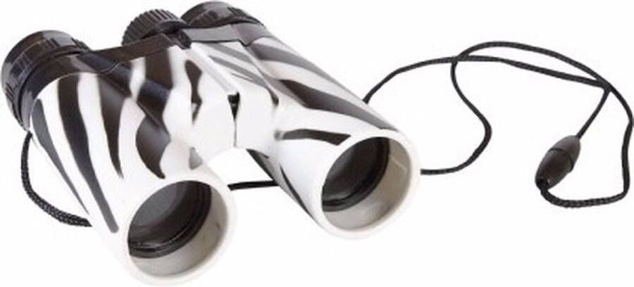 Ravensden Kinder speelgoed verrekijker zebraprint 11cm