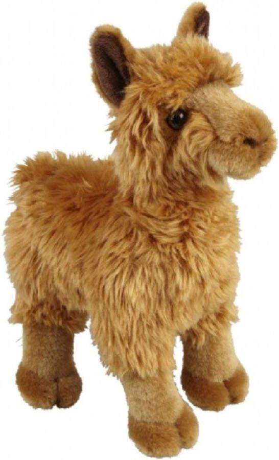 Ravensden Pluche bruine alpaca lama knuffel 28 cm Alpacas lamas boerderijdieren knuffels Speelgoed voor kinderen
