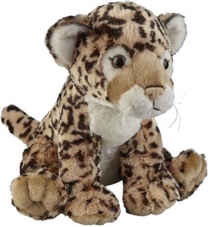 Ravensden Pluche bruine jaguar luipaard knuffel 30 cm Jaguars wilde dieren knuffels Speelgoed voor kinderen
