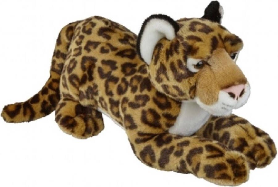 Ravensden Pluche bruine jaguar luipaard knuffel 50 cm Jaguars wilde dieren knuffels Speelgoed voor kinderen