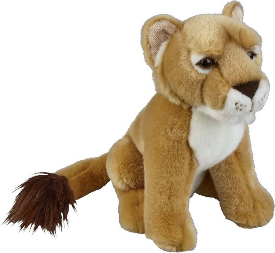 Ravensden Pluche bruine leeuwin knuffel 28 cm Leeuwinnen wilde dieren knuffels Speelgoed voor kinderen