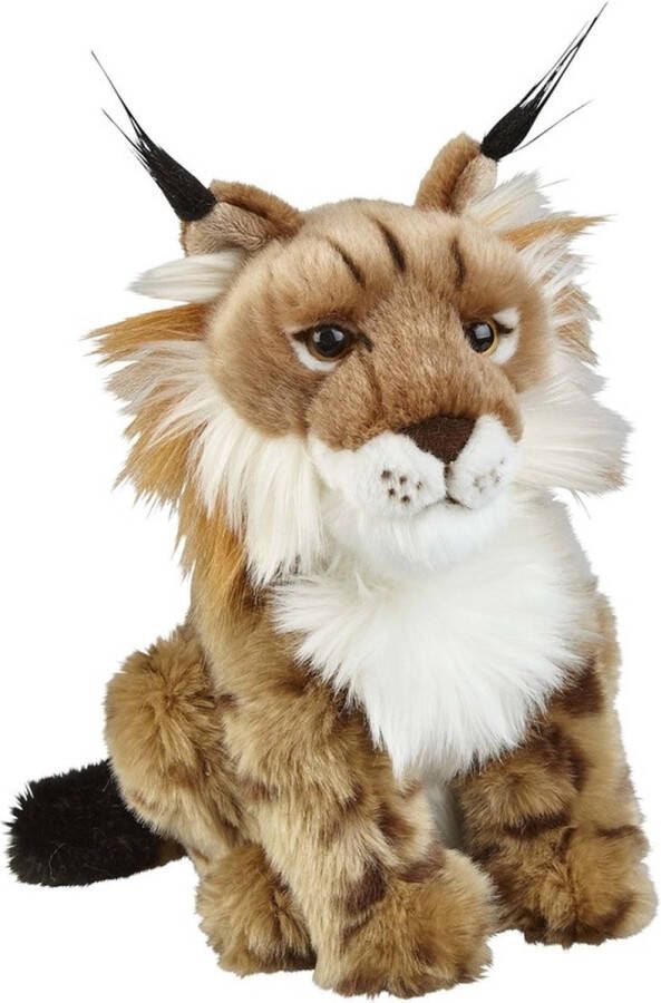 Ravensden Pluche bruine lynx knuffel 28 cm Lynxen wilde katten knuffels Speelgoed voor kinderen