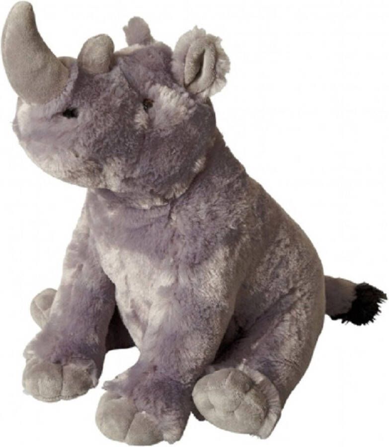 Ravensden Pluche grijze neushoorn knuffel 30 cm Neushoorns wilde dieren knuffels Speelgoed voor kinderen